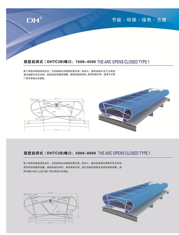 弧形启闭式（DHTC3B）喉口：1500~4500