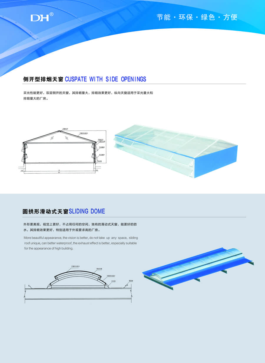 侧开型排烟天窗